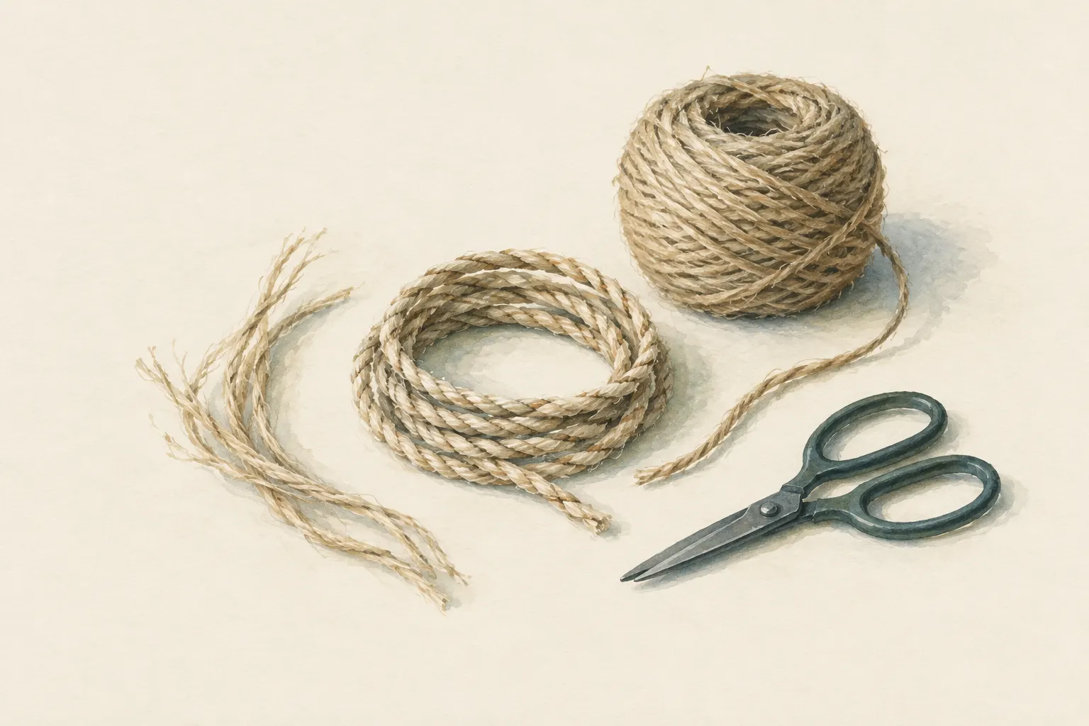 KI-Feldstudie zum Thema „Zweischäftige Schnur drehen (Reverse Wrap) – mit Jute oder Sisal üben“