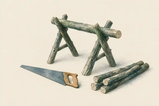 KI-Feldstudie zum Thema „Sägen auf dem Sägebock – auch improvisiert“