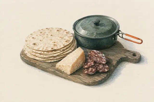 Pfannenpizza aus Tortillas und Quesadilla