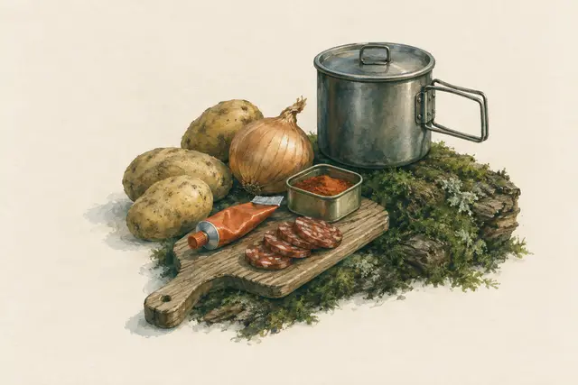 Kartoffelgulasch aus einem Topf