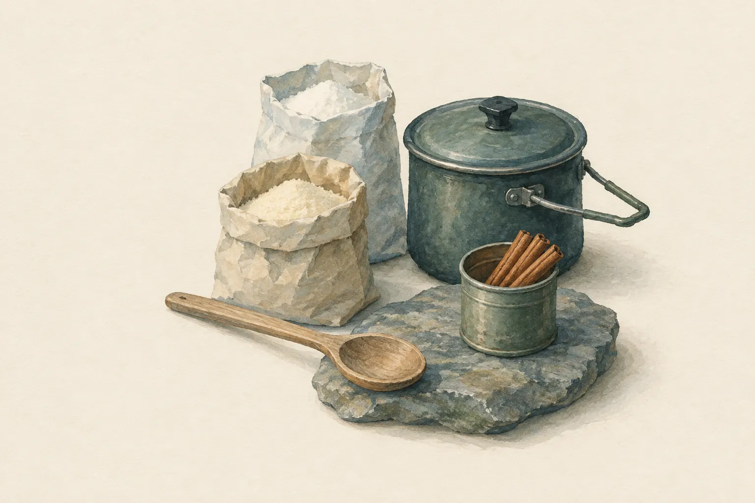 Grießbrei mit Zimt und Zucker