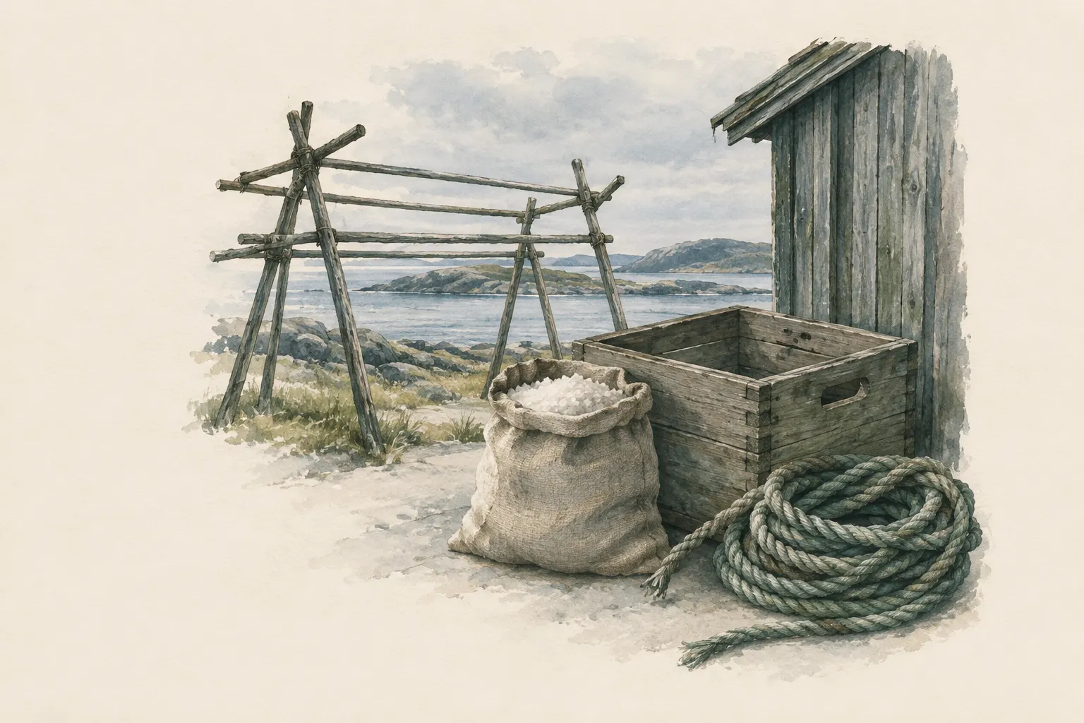 Fisch einsalzen und trocknen