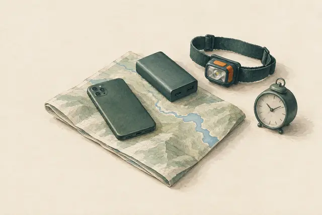 The pre-trip check: weather, plan, gear, phone