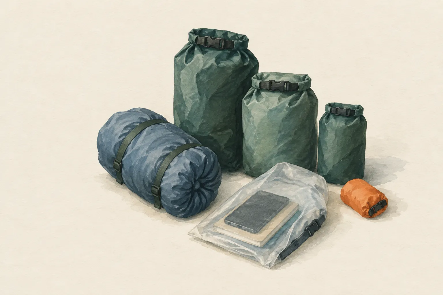 KI-Feldstudie zum Thema „Wasserdicht packen: Packsäcke und Rucksackinnensack“