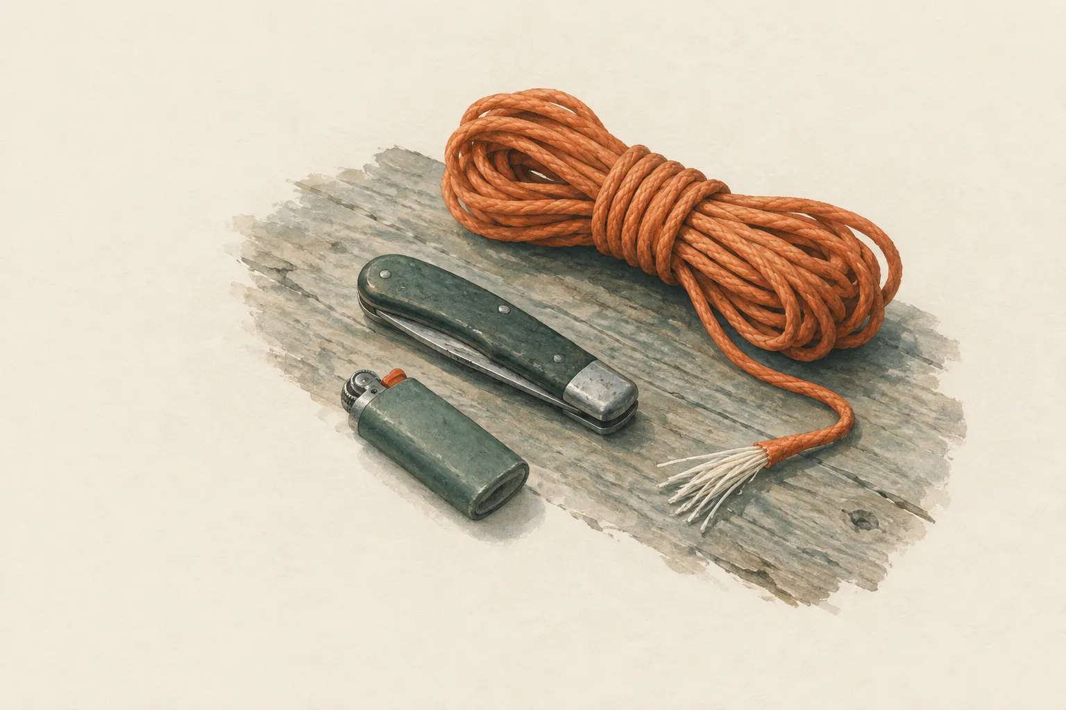 KI-Feldstudie zum Thema „Paracord und Reepschnur: Stärke, Einsatz, Enden sichern“