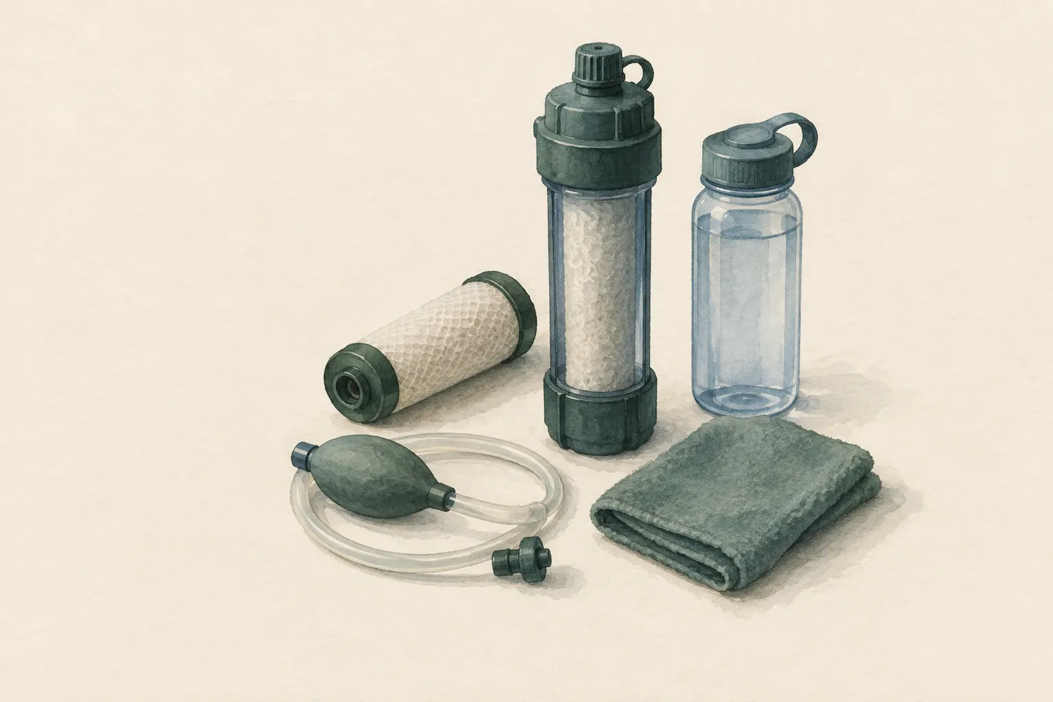 AI field study for “Maintaining and storing a water filter”