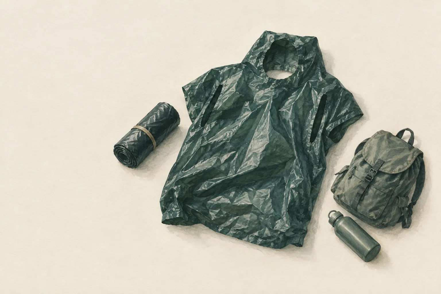 KI-Feldstudie zum Thema „Notponcho aus einem Müllsack“