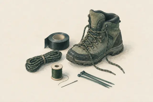 KI-Feldstudie zum Thema „Schuhe unterwegs reparieren: Sohle, Schnürung, Naht“