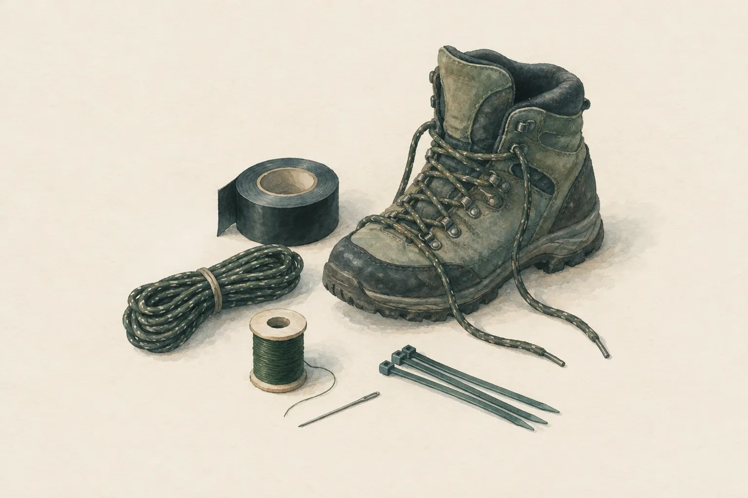 KI-Feldstudie zum Thema „Schuhe unterwegs reparieren: Sohle, Schnürung, Naht“