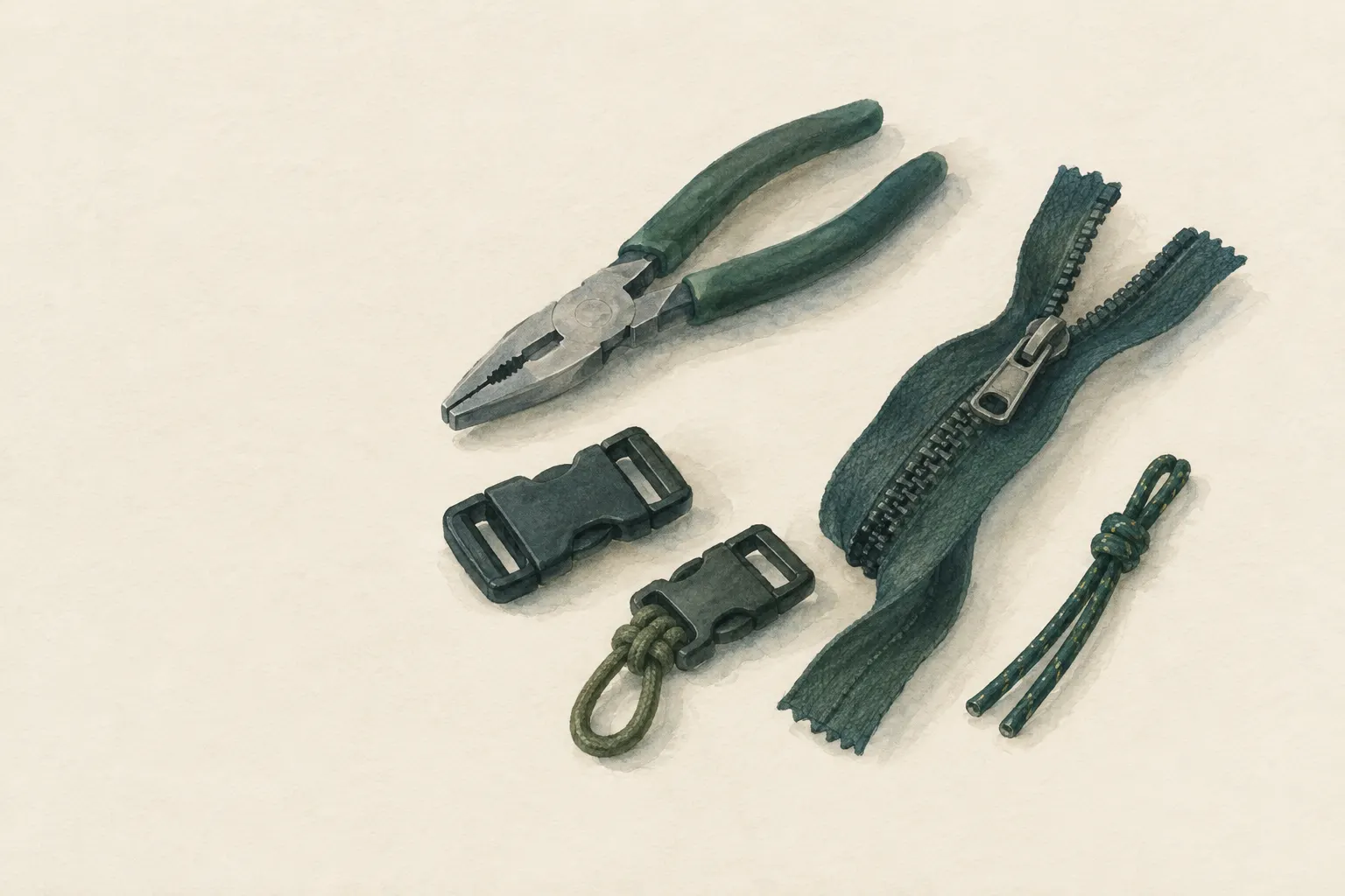 AI field study for “Repairing zips and buckles on the move”