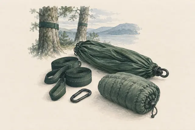 AI field study for “Hanging a hammock: straps, angle, lie”