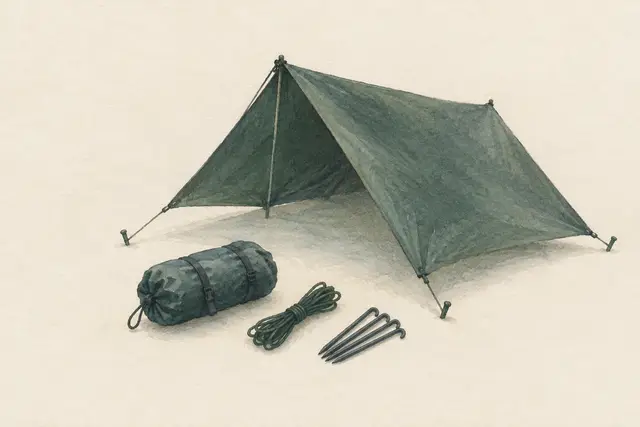 AI field study for “Tarp A-frame”