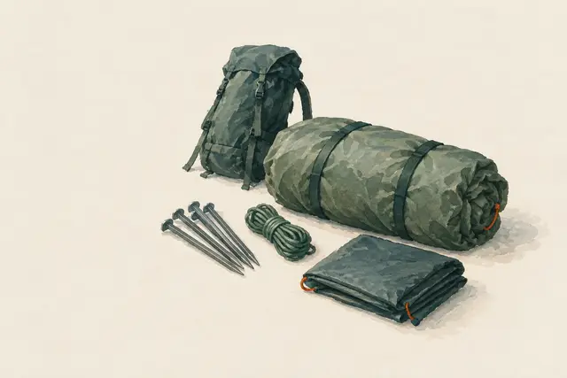 AI field study for “Pitching a tent: the basic routine in calm weather”