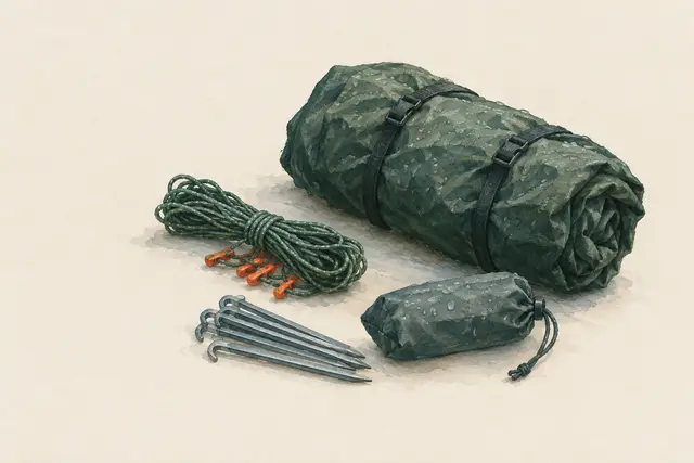 AI field study for “Pitching a tent in wind and rain”