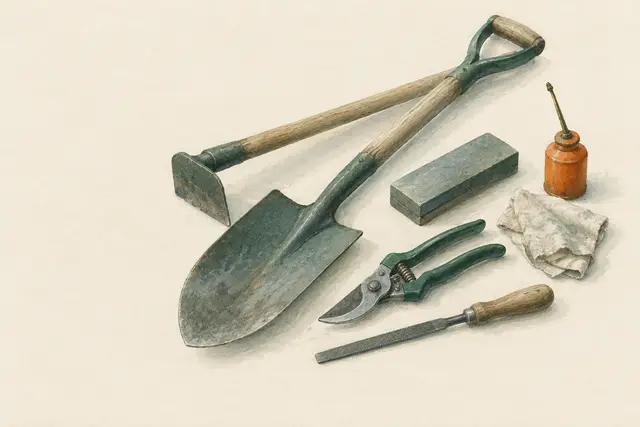 KI-Feldstudie zum Thema „Gartengeräte schärfen und pflegen: Spaten, Hacke, Gartenschere“